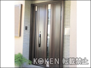 東京都北区Ｍ様 リシェント 玄関ドア3 12N型 親子 施工例