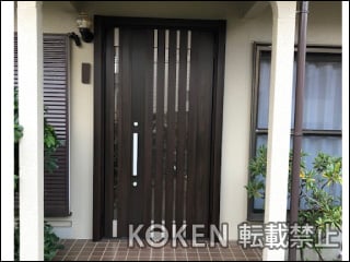 神奈川県横須賀市Ｕ様 リシェント 玄関ドア3 M27型 親子 施工例