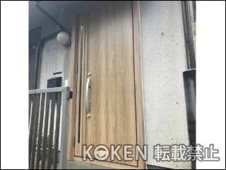 東京都世田谷区Ｋ様 リシェント 玄関ドア3 M17型 親子 施工例