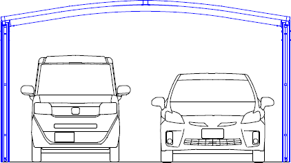 フーゴR 2台用 延長」の概算見積り - カーポート全国販売＆施工【カー